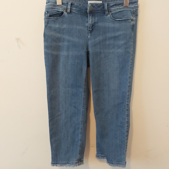 J. JILL | Women's Straight Leg Crops Denim Jeans Blue Size 4 - Picture 2 of 13